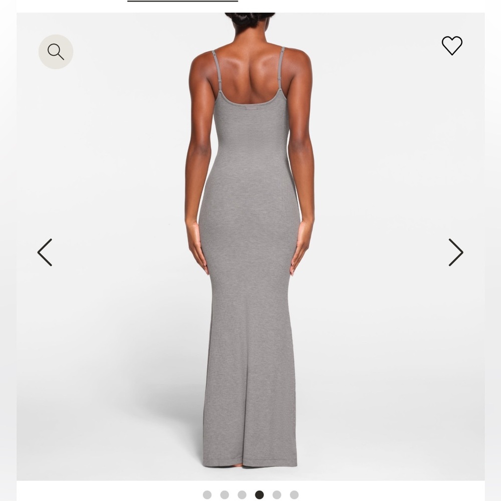 Skims Ribbed Long Slip Dress - Picture 2 of 8